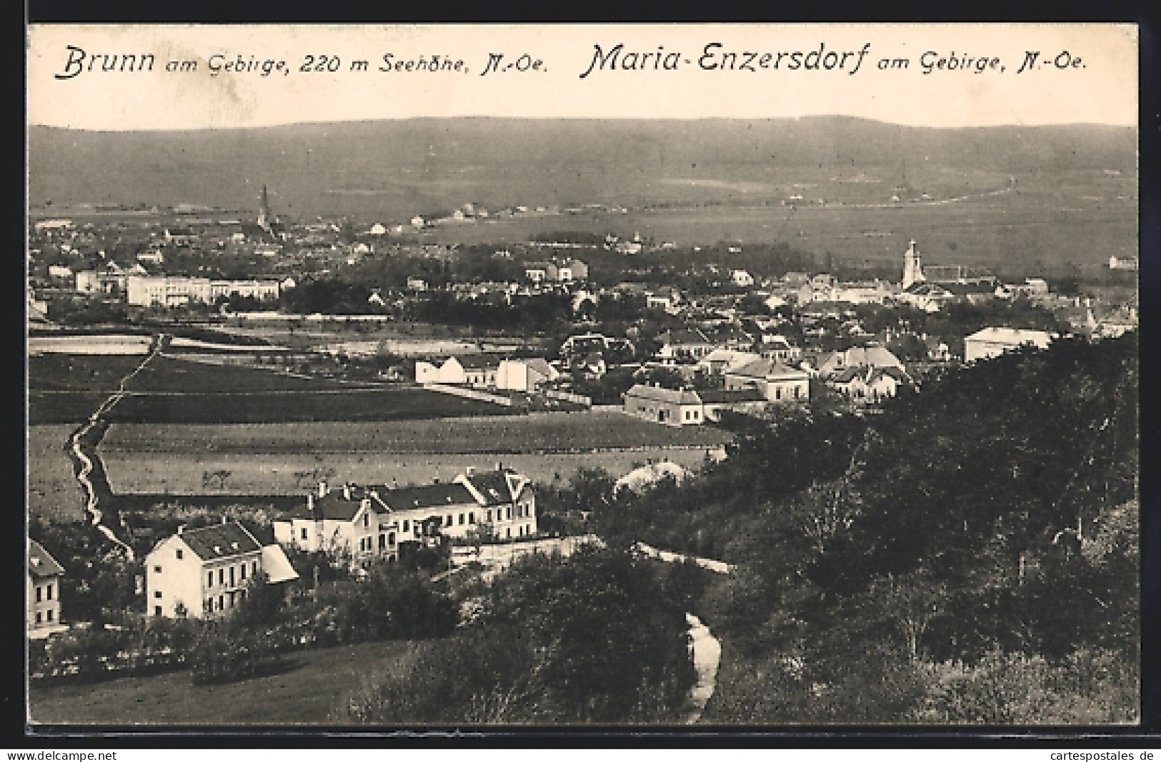 AK Brunn Am Gebirge, Ortsansicht Mit Blick Auf Maria-Enzersdorf  - Autres & Non Classés