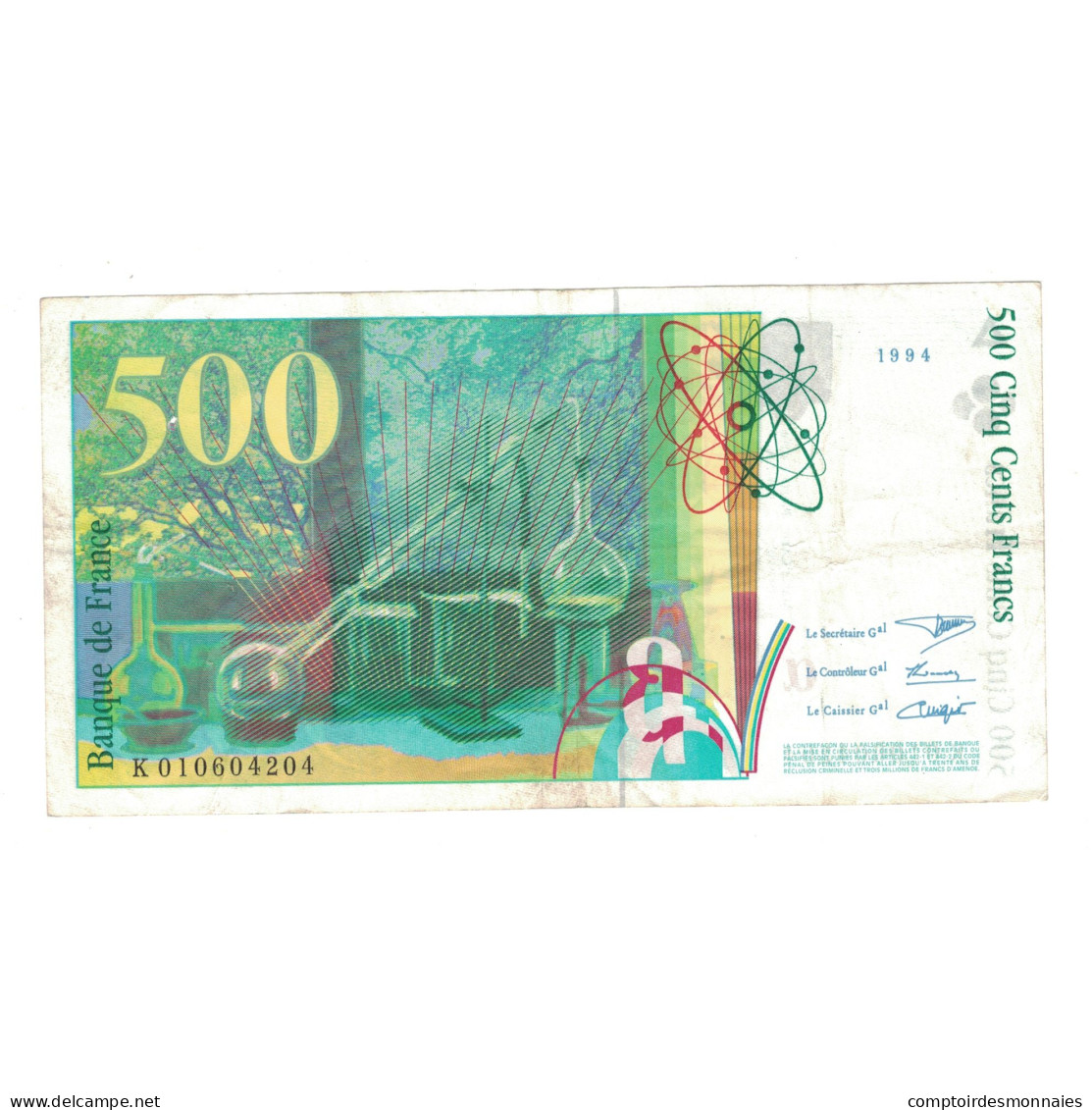 France, 500 Francs, Pierre Et Marie Curie, 1994, K010604204, TTB, Fayette:76.01 - 500 F 1994-2000 ''Pierre En Marie Curie''