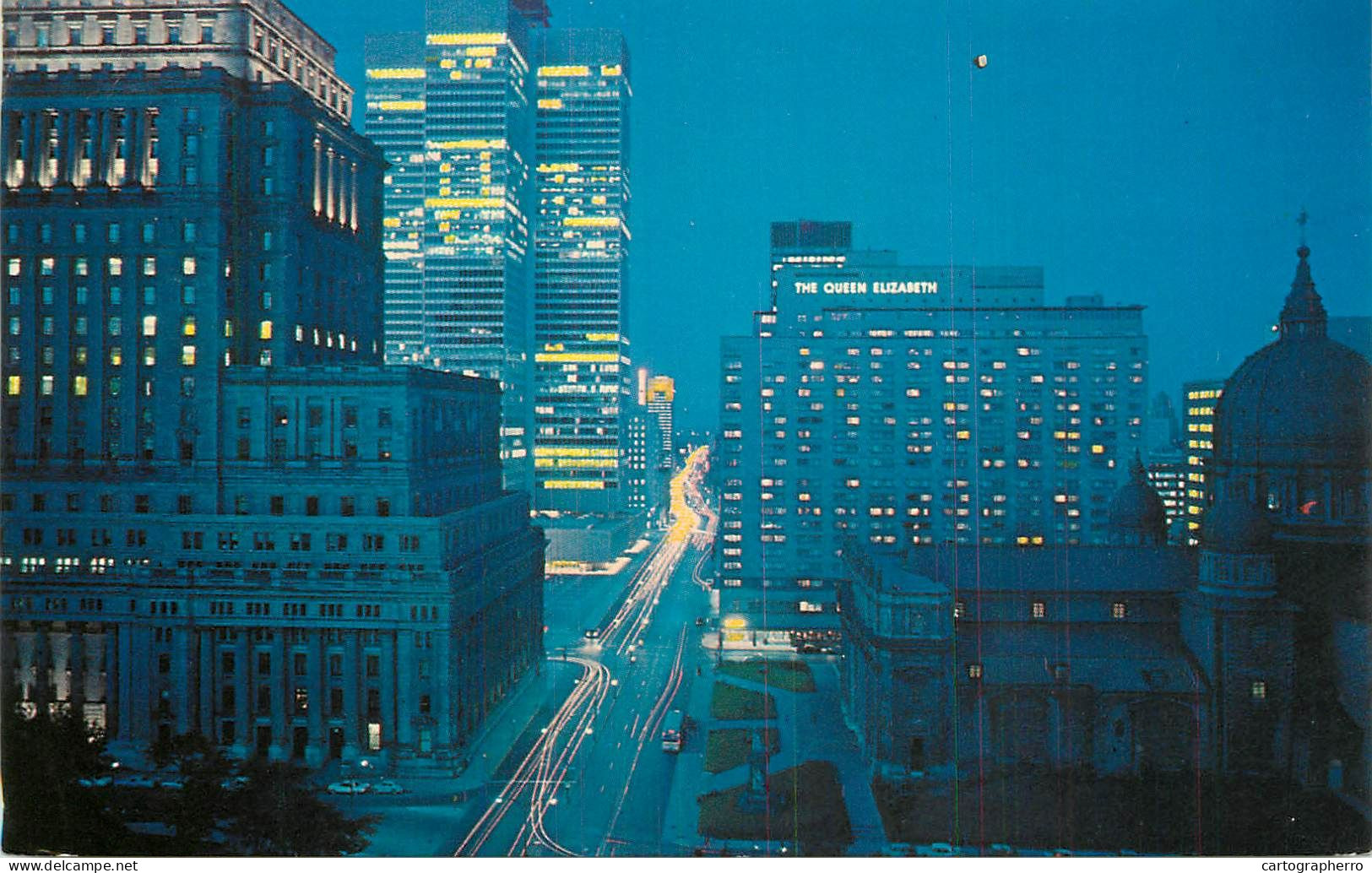 Canada Montreal Dorchester Street Vue De Nuit - Montreal