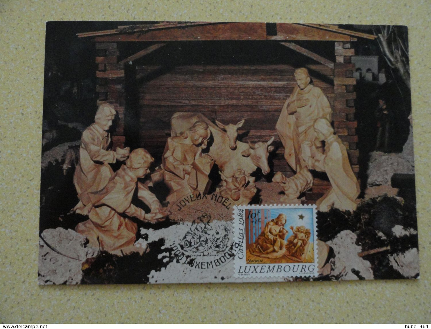CARTE MAXIMUM CARD CRECHE DE NOEL DU SCULPTEUR TYROLIEN KASSIAN ERHARDT LUXEMBOURG - Other & Unclassified