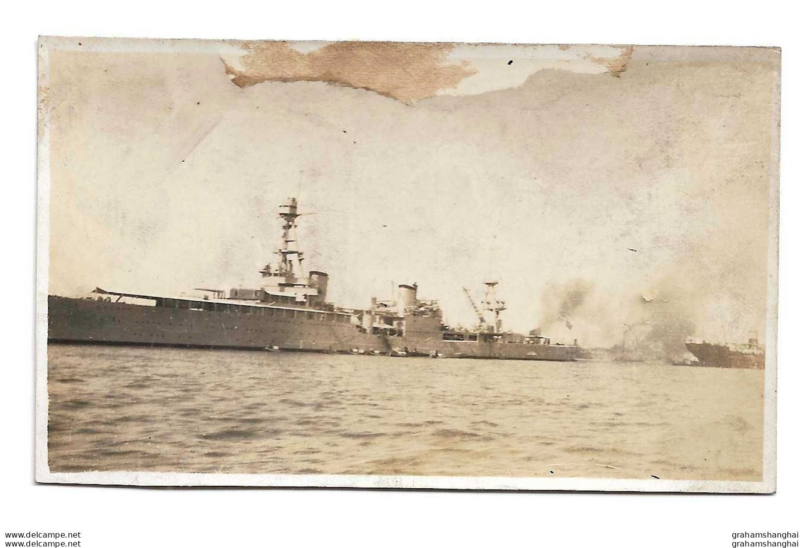 Photo US Navy Cruiser USS Houston At Shanghai China May 1931 Flagship Of Asiatic Fleet USN - Boten