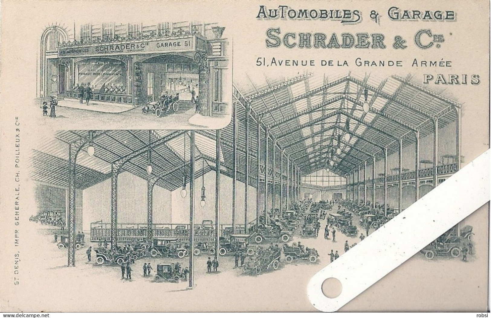 75 Paris XVII,  Avenue De La Grande Armée, Automobiles Et Garage Schrader Et Cie, ,  D17.26 - Paris (17)