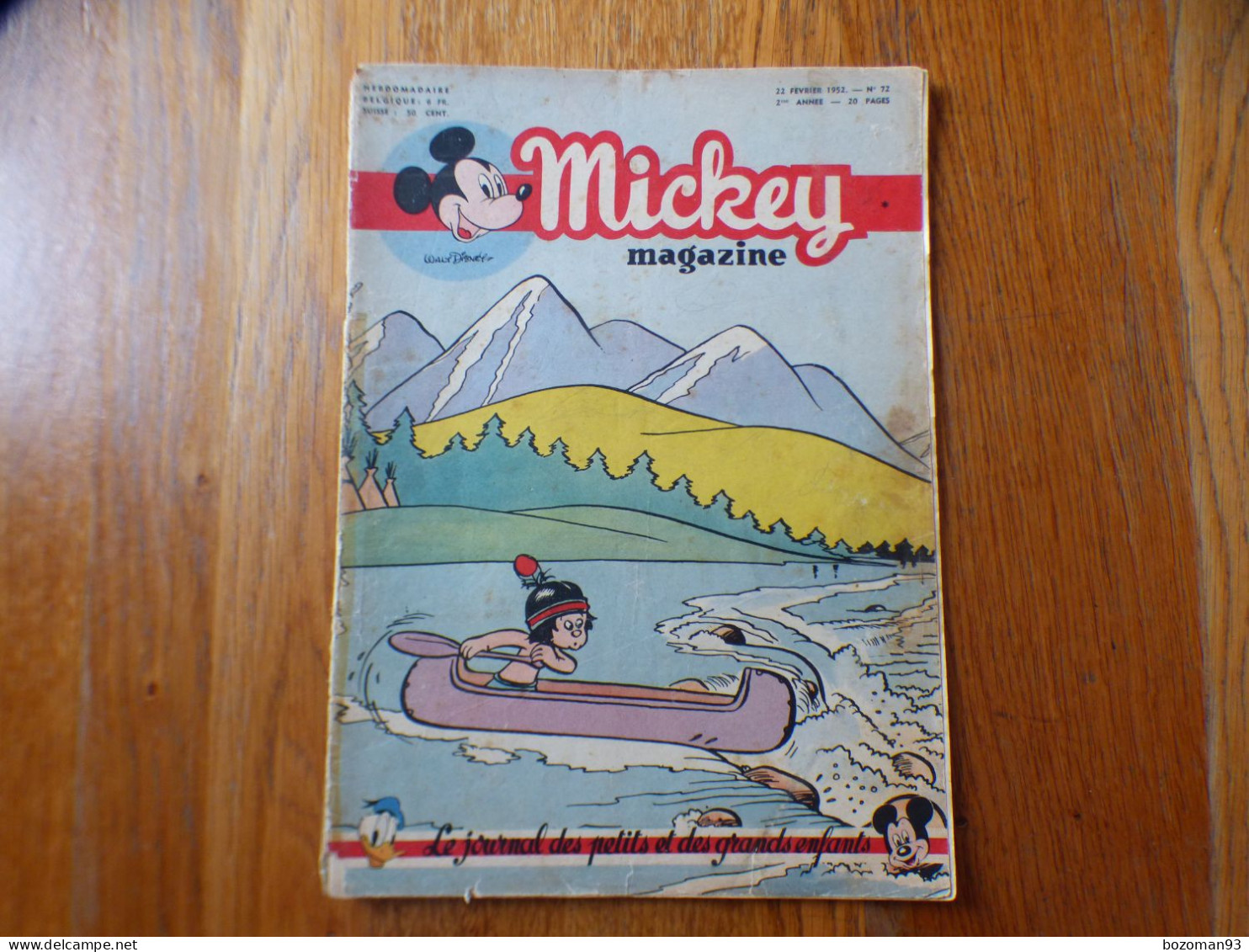 JOURNAL MICKEY BELGE N° 72 Du 22/02/1952 Avec  ALICE AU PAYS DES MERVEILLES - Journal De Mickey