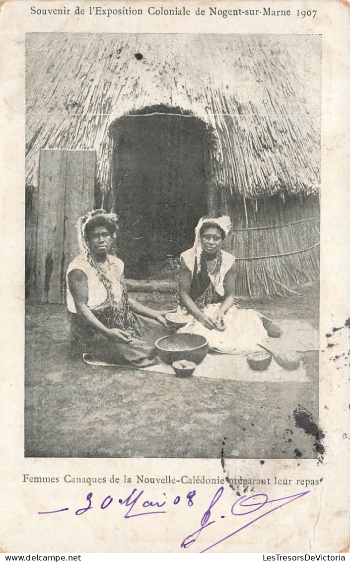 FRANCE - Femmes Canaques De La Nouvelle Calédonie Préparant Leur Repas - Animé - Carte Postale Ancienne - Nouvelle Calédonie