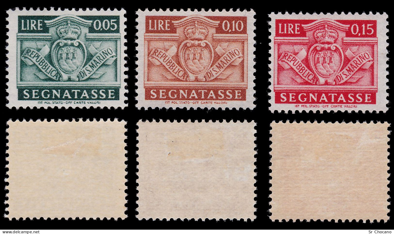 SAN MARINO POSTAGE DUE STAMPS.1945. SCOTT J65-J74.MH. - Nuovi