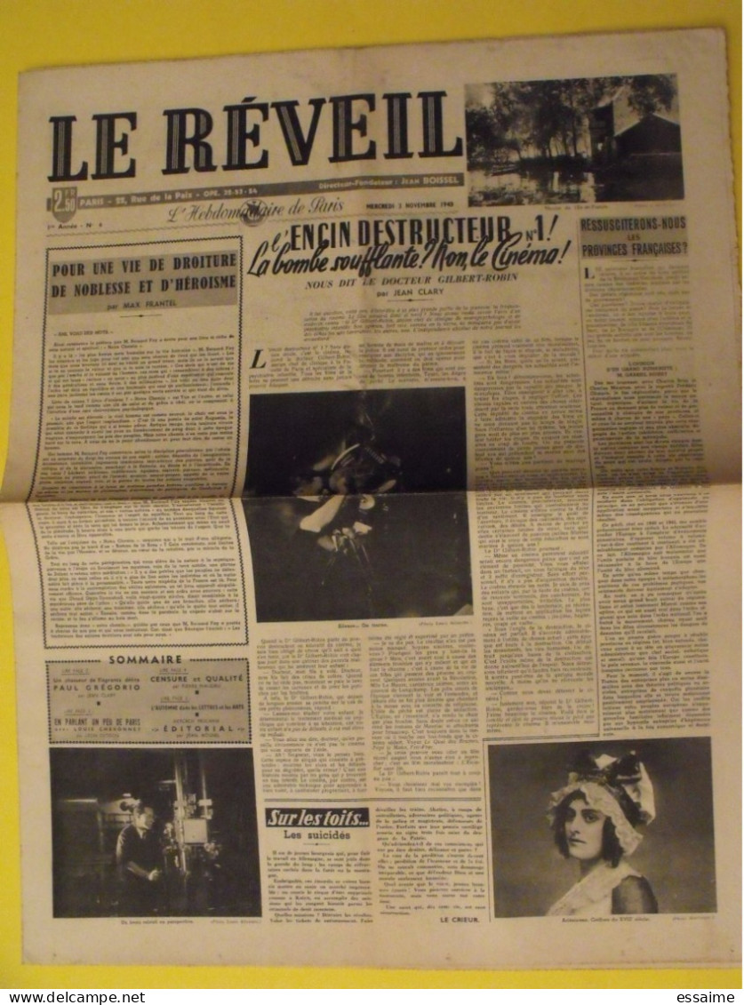 Le Réveil  N° 6 Du 3 Novembre 1943. Collaboration Antisémite. Boissel  Clary Frantel Boissy Maurras LVF - War 1939-45