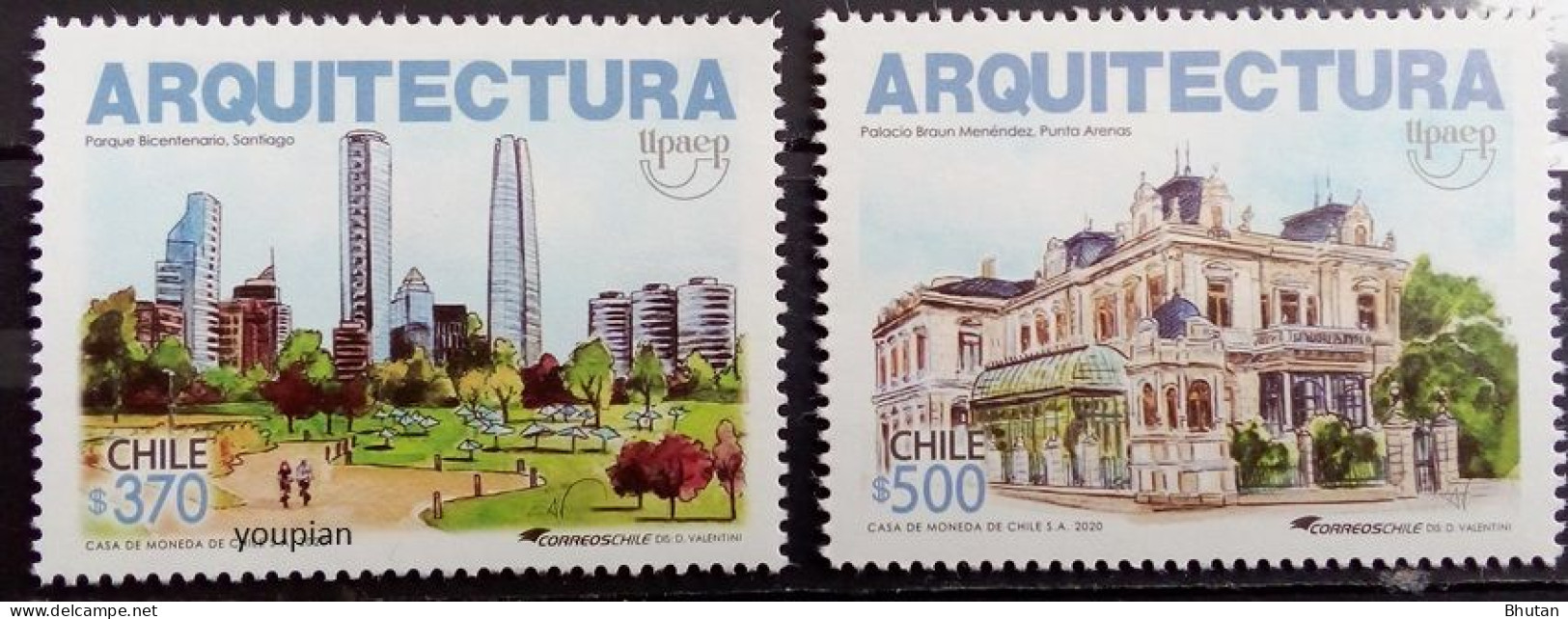 Chile 2020, UPAEP - Architecture, MNH Stamps Set - Chili