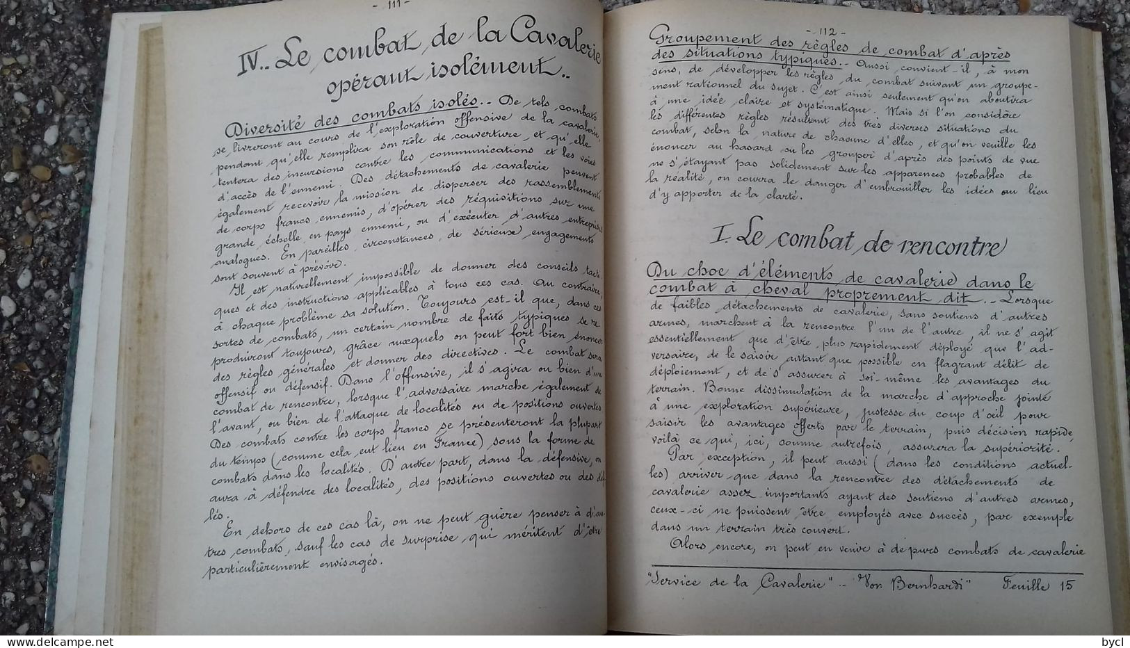 Service de la Cavalerie (Reiterdienst) - Général Friedrich Von Bernhardi - 1912