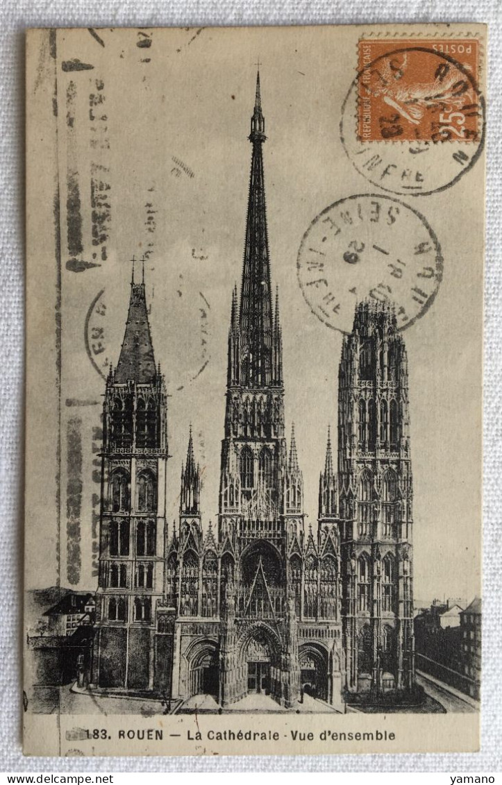 1929 - CP 76 ROUEN - LA CATHEDRALE - Rouen