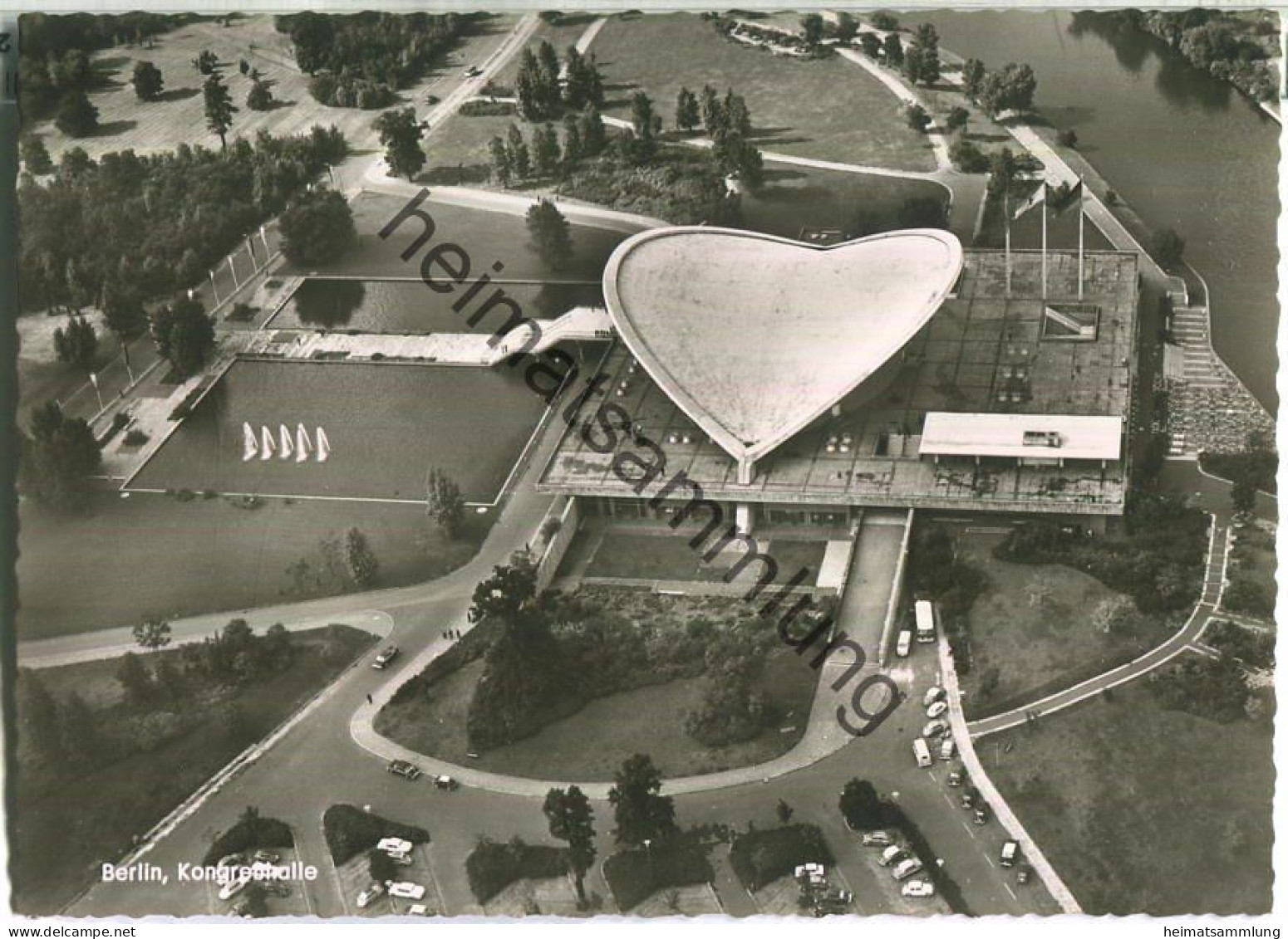 Berlin-Tiergarten - Kongresshalle - Luftaufnahme - Foto-Ansichtskarte - Verlag Kunst Und Bild Berlin 1964 - Tiergarten