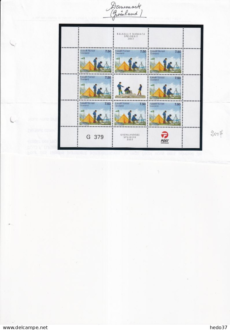 EUROPA 2007 Groënland N°459/462 Timbres  Et Carnet - Neuf ** Sans Charnière - TB - 2007