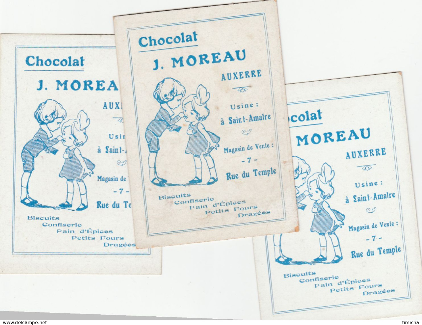 Lot De 3 Chromos Chocolat J. Moreau - Alsace