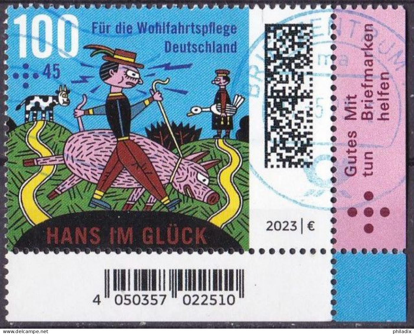 BRD 2023 Mi. Nr. 3746 Eckrand Vollstempel O/used (BRD1-2) - Gebruikt