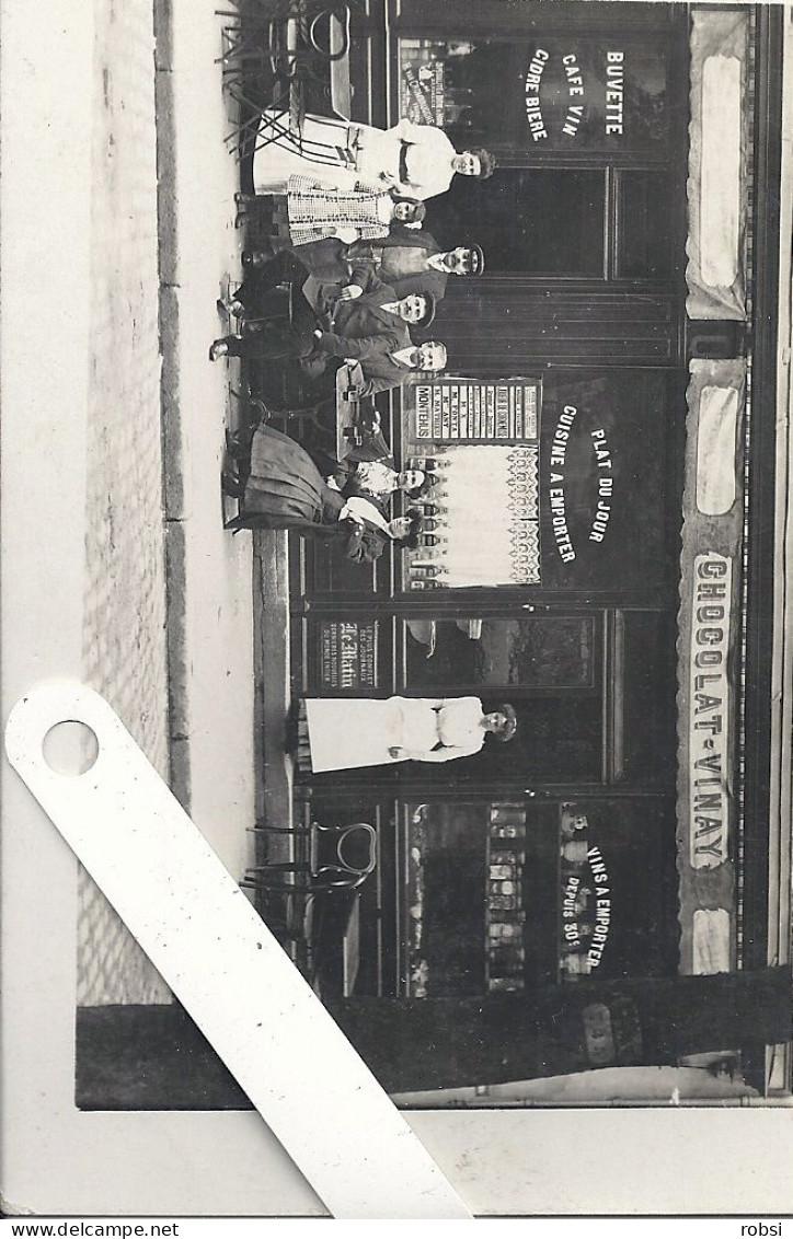 75 Paris XVII,  Rue Montemotte, Carte Photo Chocolat Vinay, Buvette,  D17.27 - Paris (17)