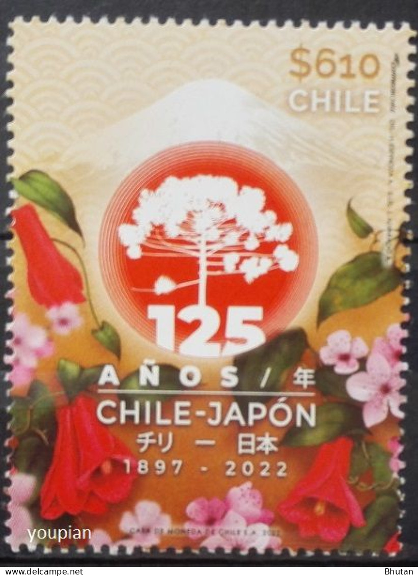 Chile 2022, 125 Years Chile And Japan, MNH Single Stamp - Chili