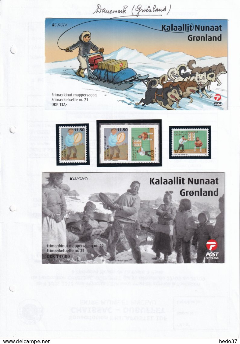 EUROPA 2014 Groënland N°637/640 Timbres  Et Carnet - Neuf ** Sans Charnière - TB - 2014