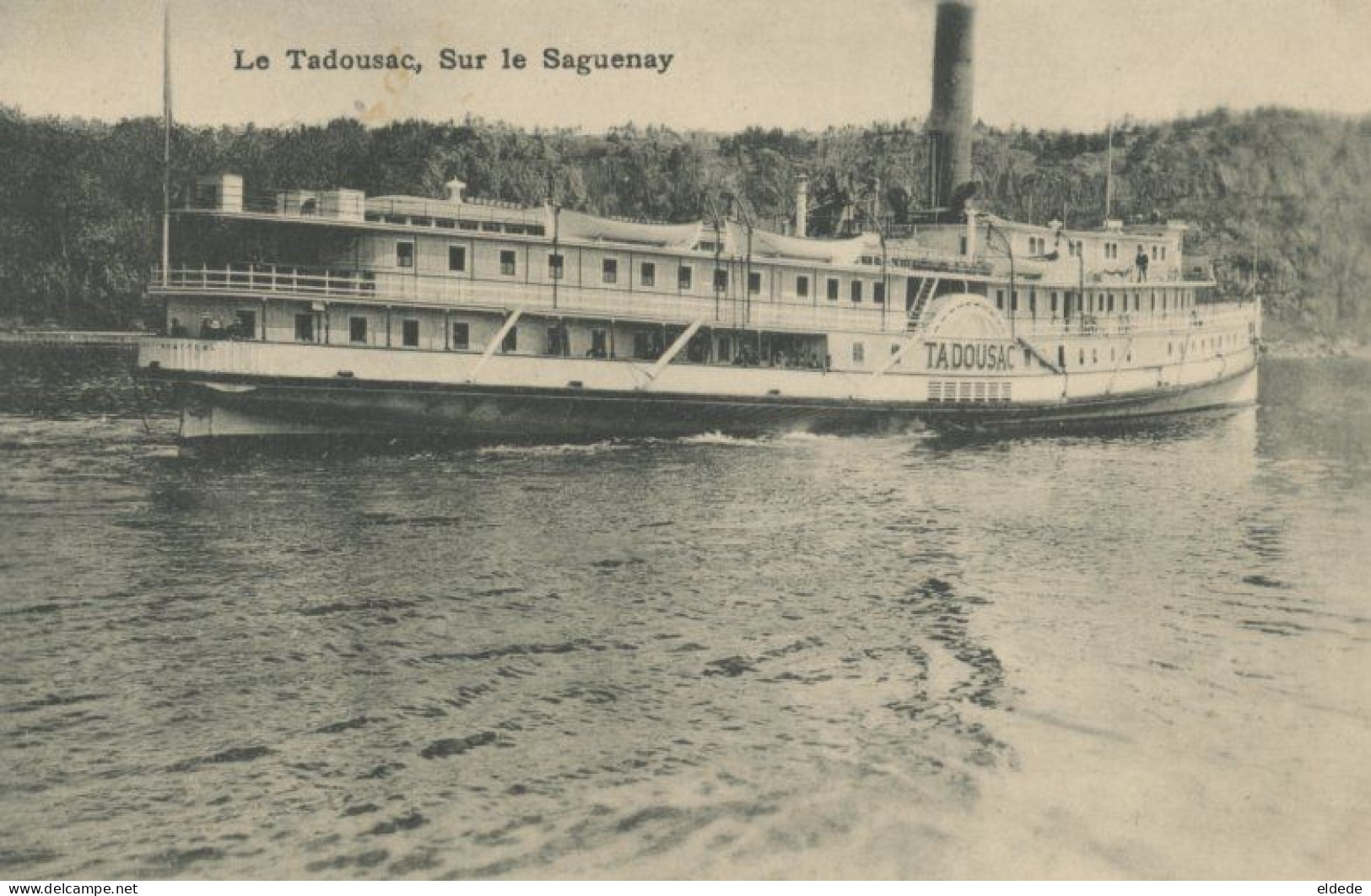 Close Up Paddle Boat " Tadousac " On Saguenay River Quebec . Bateau à Aube - Andere & Zonder Classificatie