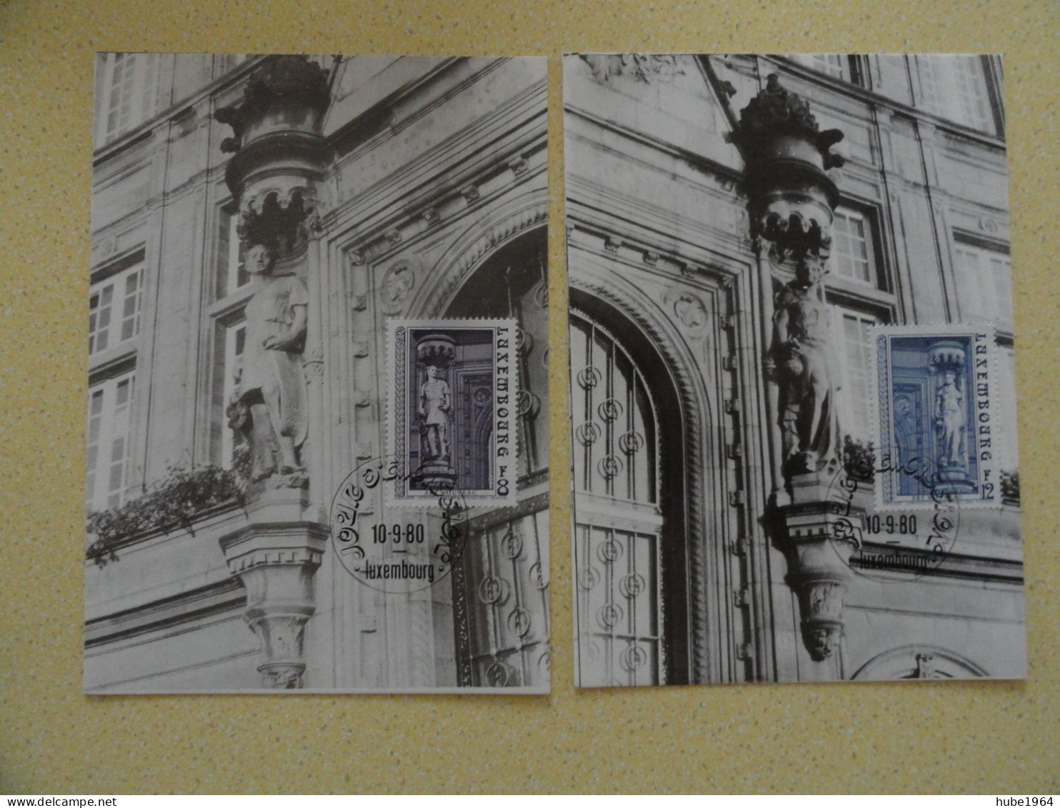 CARTE MAXIMUM CARD 2 CM STATUES CERES ET MERCURY PAR JEAN MICH  LUXEMBOURG - Escultura