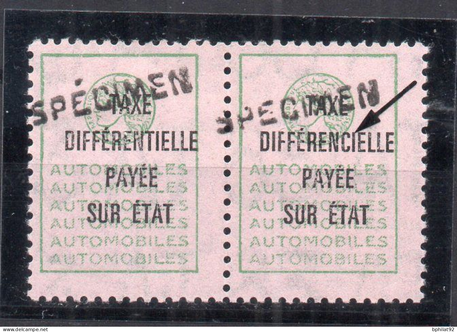 !!! FISCAL, AUTOMOBILES N°146/146a (VARIETE DIFFERENCIELLE) NEUVE */** - Zegels