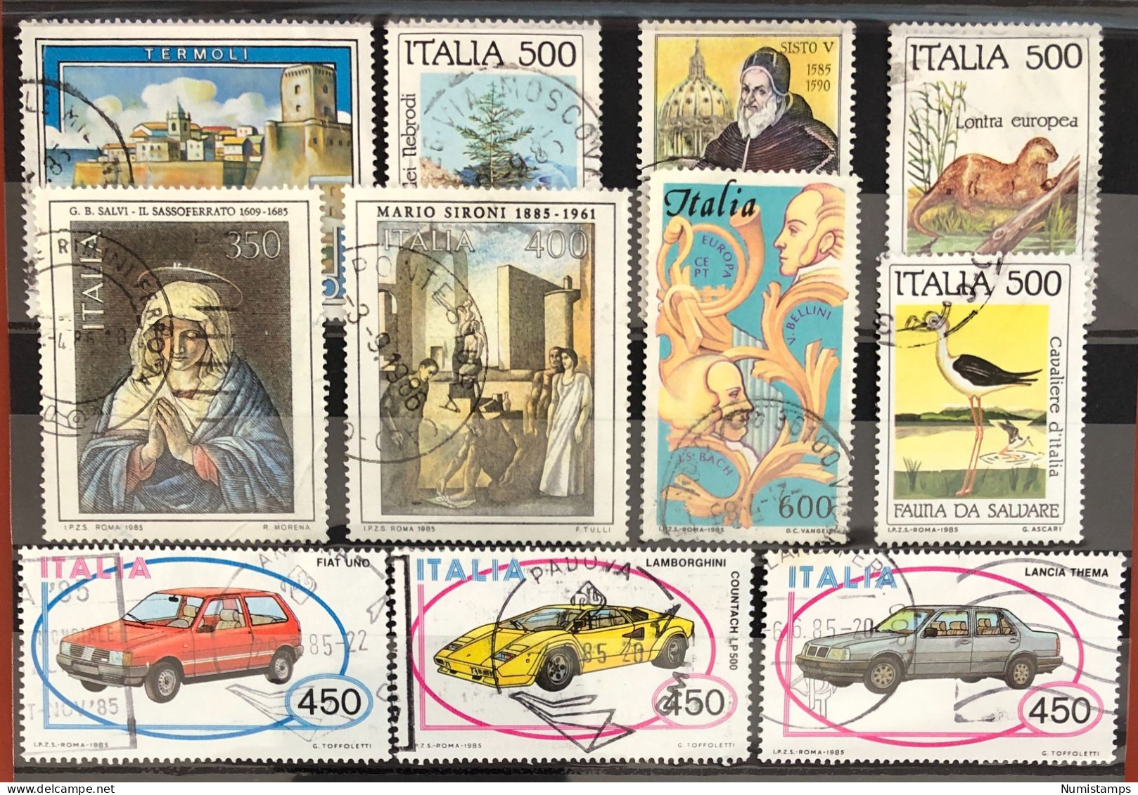 1985 - Italian Republic (11 Used Stamps) ITALY STAMPS - 1981-90: Afgestempeld