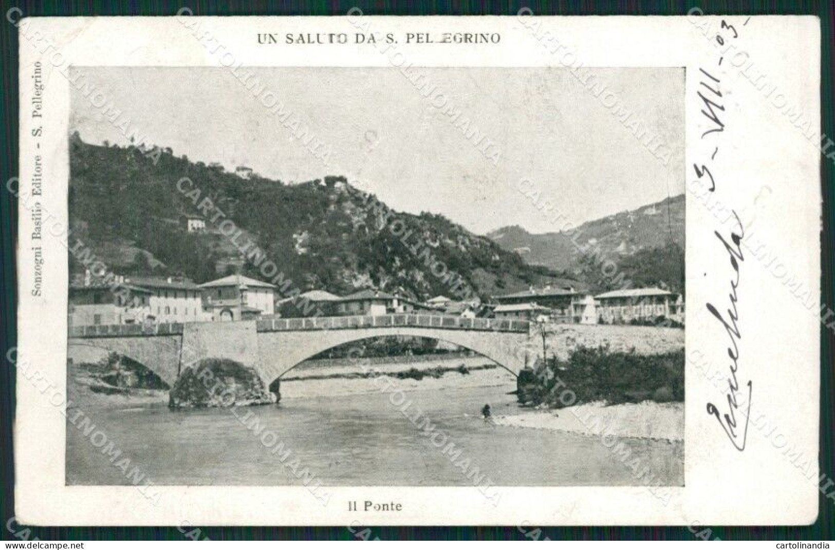 Bergamo San Pellegrino PIEGA Cartolina KV3774 - Bergamo