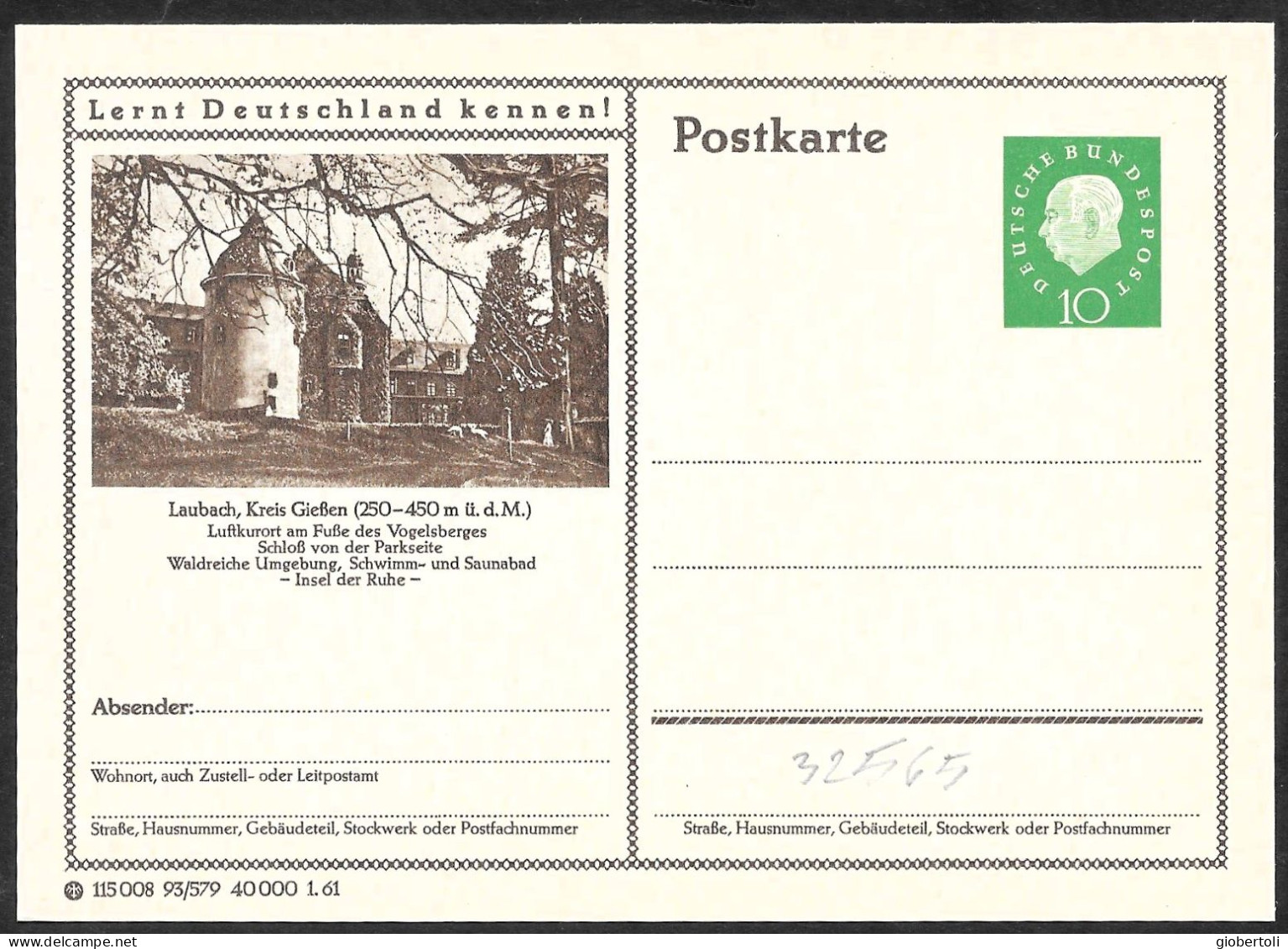 Germania/Germany/Allemagne: Intero, Stationery, Entier, Castello, Castle, Château - Castillos