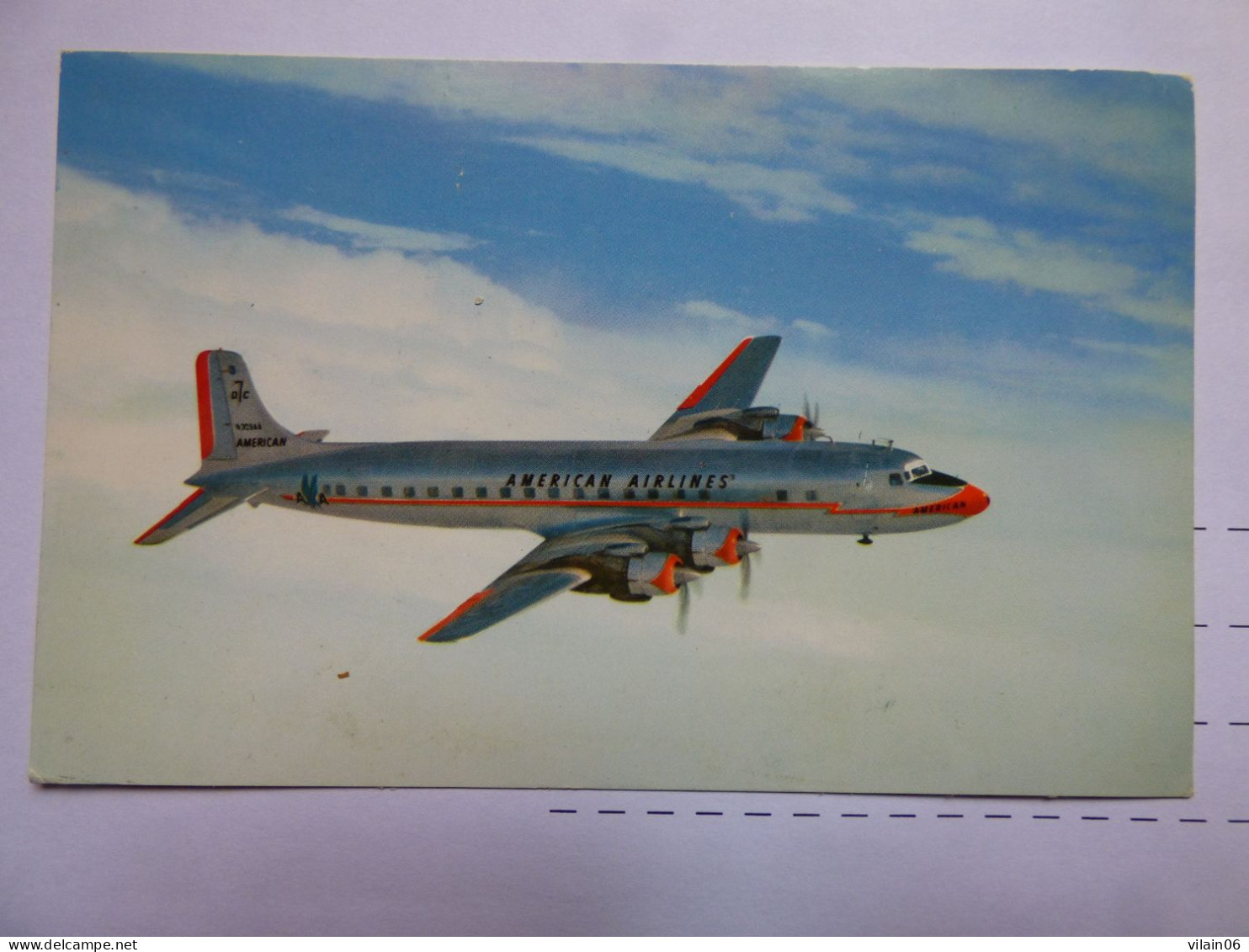 AMERICAN AIRLINES    DC-7     /   AIRLINE ISSUE / CARTE COMPAGNIE - 1946-....: Era Moderna