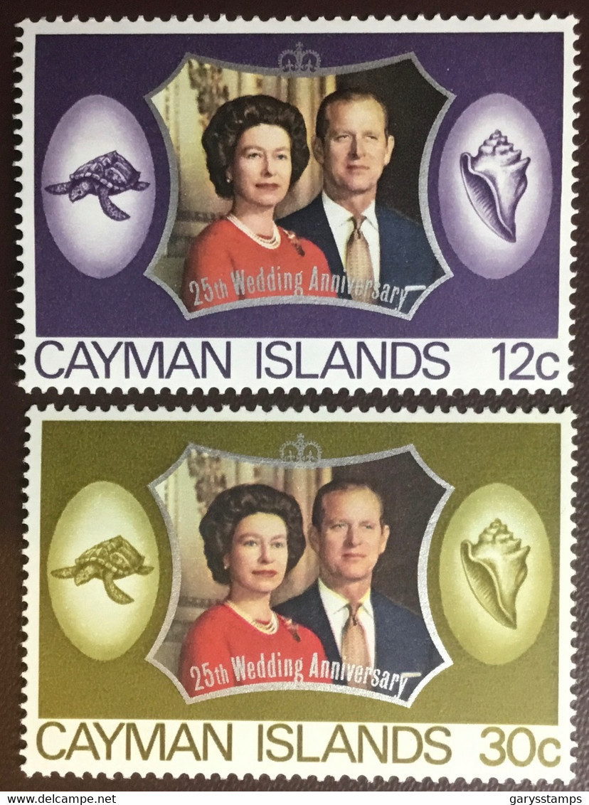 Cayman Islands 1972 Silver Wedding Turtles Shells MNH - Cayman (Isole)