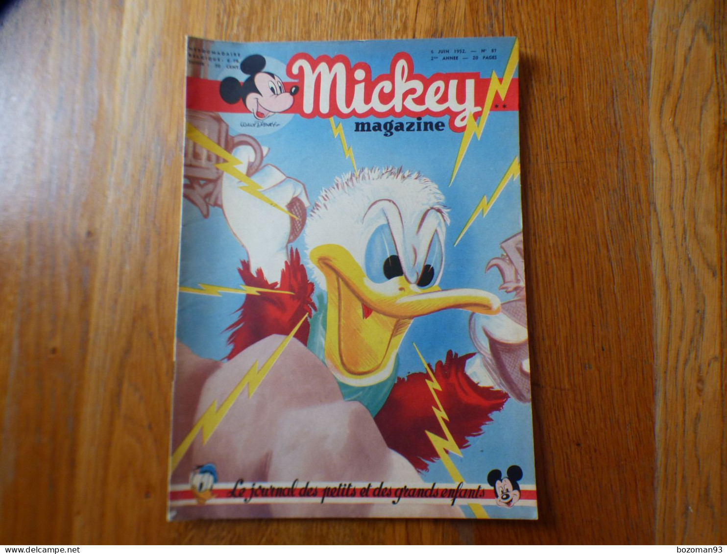 JOURNAL MICKEY BELGE N° 87 Du 06/06/1952  COVER DONALD - Journal De Mickey