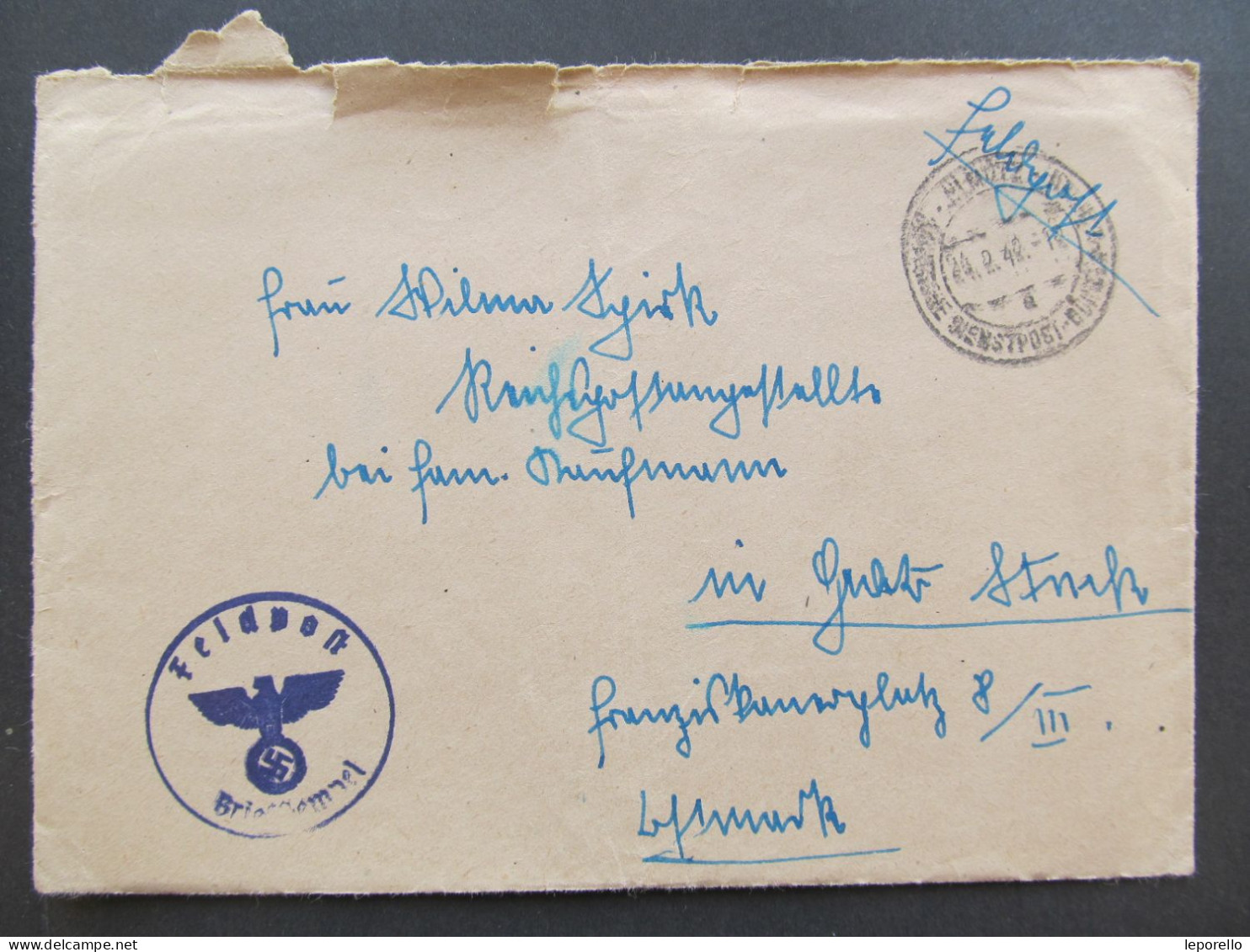 BRIEF Olomouc - Graz Deutsche Dienstpost Böhmen Mähren 1942 Obsah  / P8558 - Briefe U. Dokumente