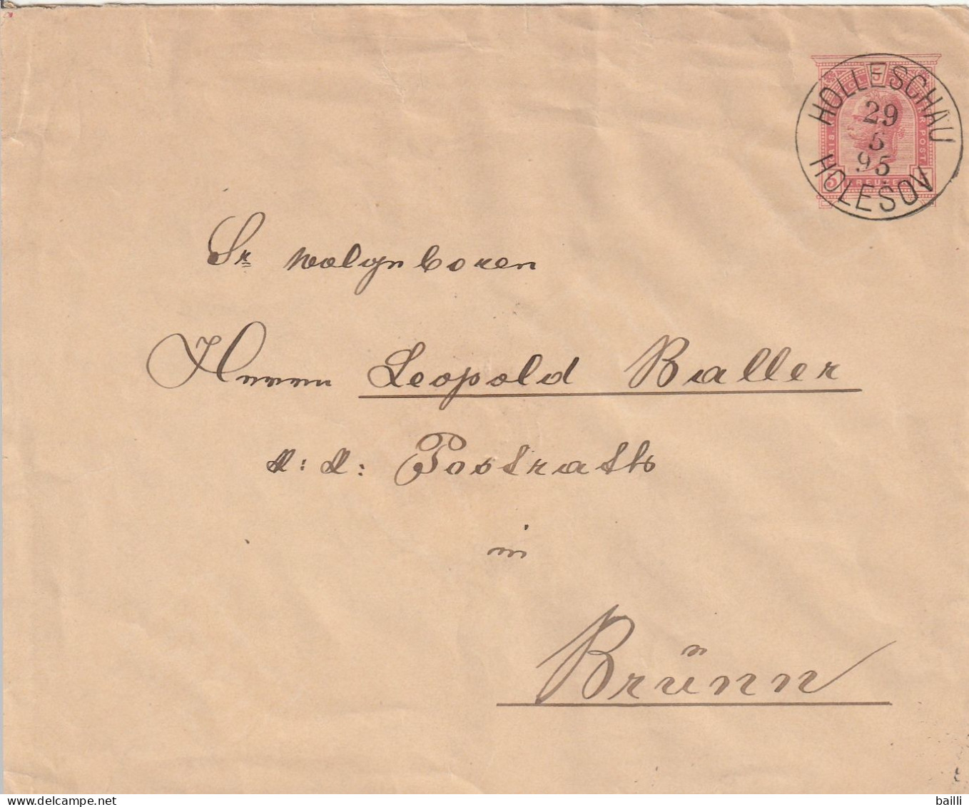 Autriche Entier Postal Holleschau 1895 - Omslagen