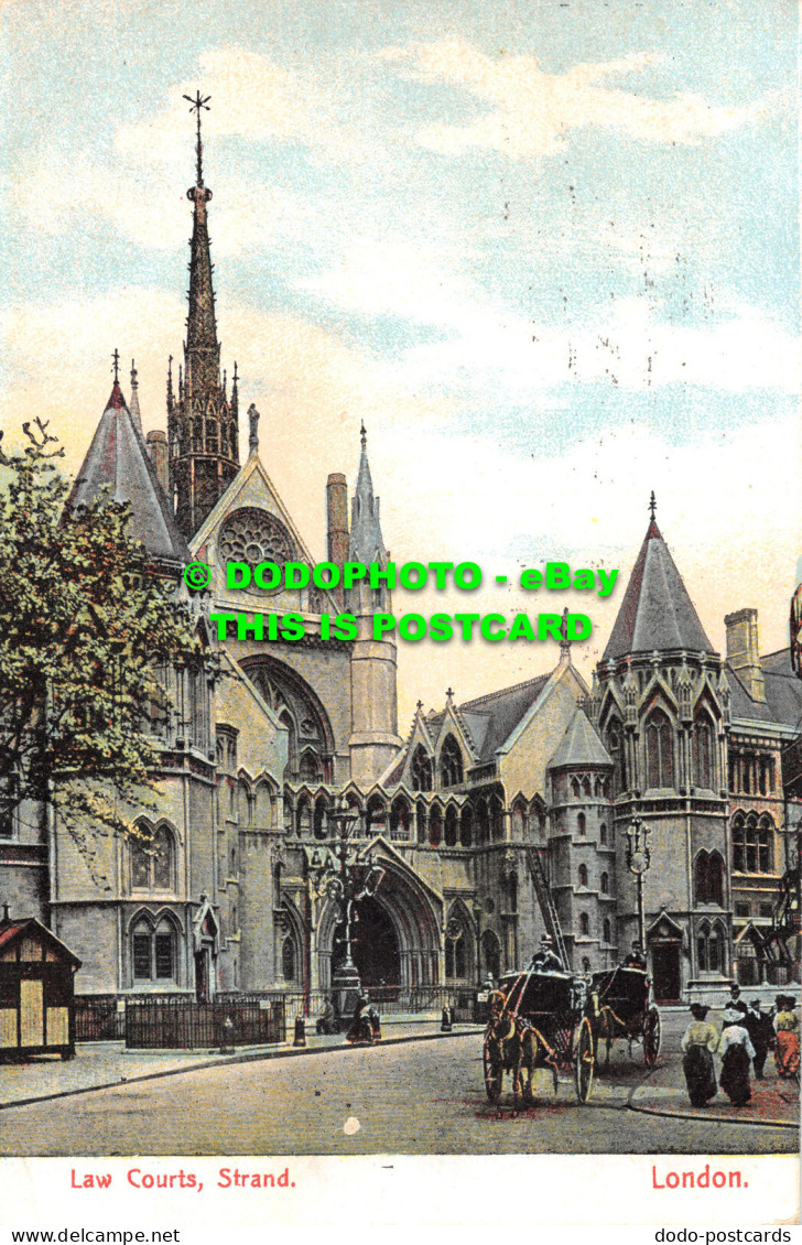 R476120 London. Strand. Law Courts. 1906 - Andere & Zonder Classificatie