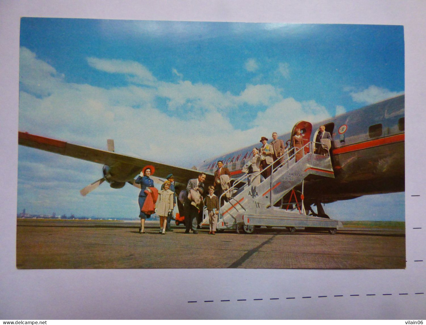 AMERICAN AIRLINES    DC-6     /   AIRLINE ISSUE / CARTE COMPAGNIE - 1946-....: Era Moderna