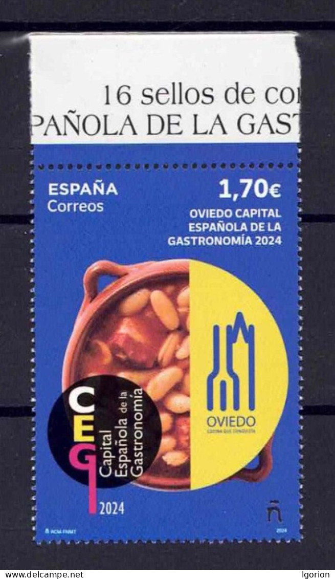 ESPAÑA 2024 ** MNH OVIEDO, CAPITAL ESPAÑOLA DE LA GASTRONOMIA 2024. - Unused Stamps