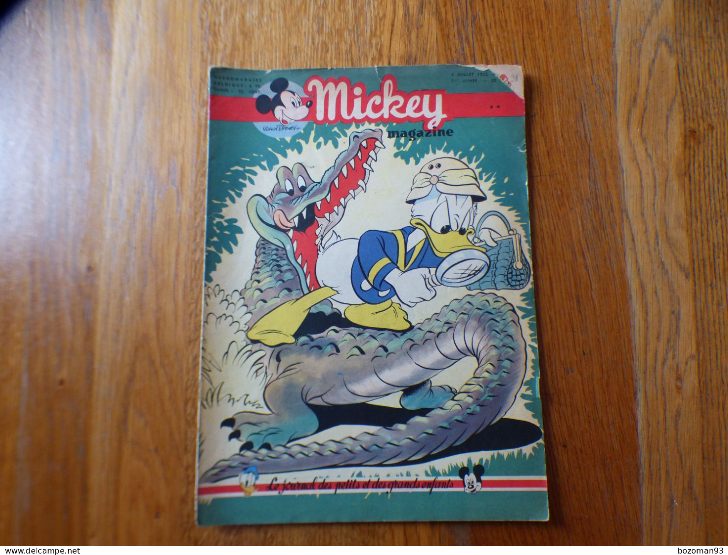 JOURNAL MICKEY BELGE N° 91 Du 04/07/1952  COVER DONALD - Journal De Mickey