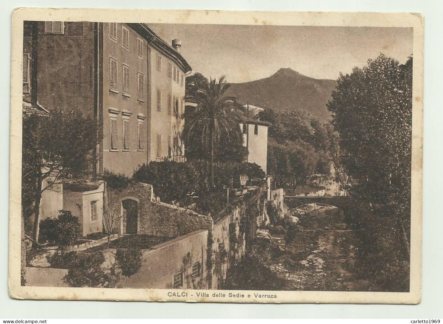 CALCI - VILLA DELLE SEDIE E VERRUCA 1939 - VIAGGIATA  FG - Pisa