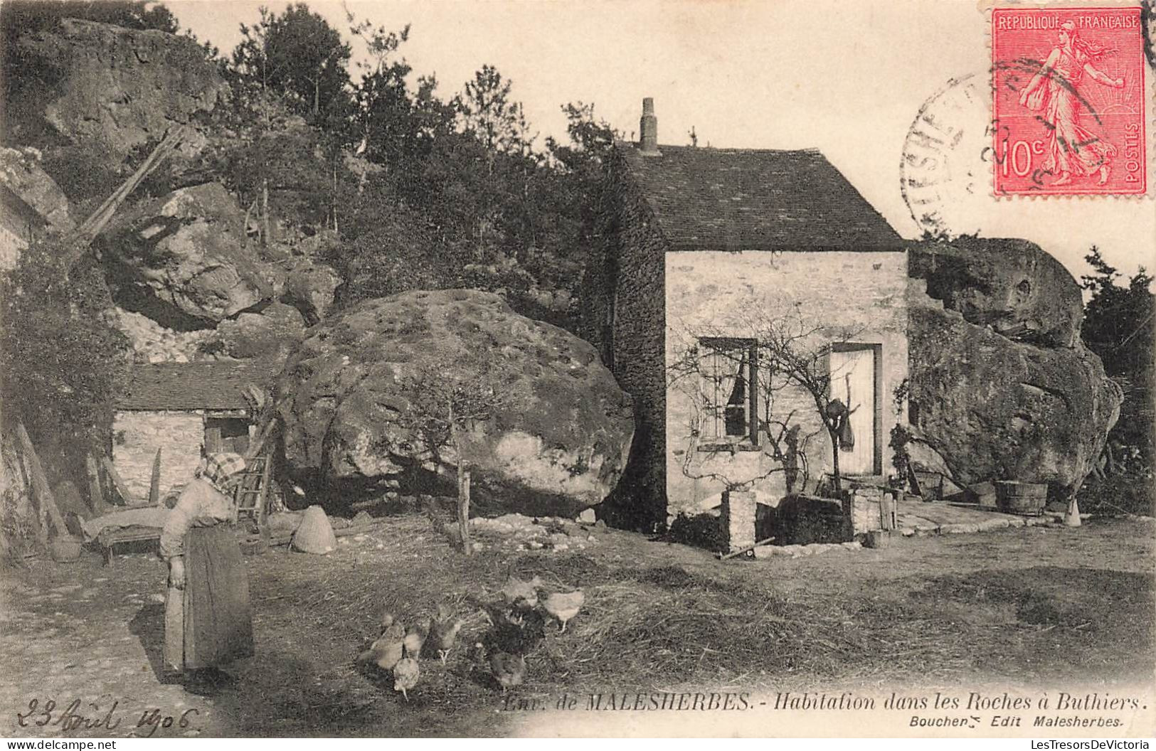 FRANCE - Env De Malesherbes - Habitation Dans Les Roches à Buthiers - Vue Générale - Carte Postale Ancienne - Pithiviers