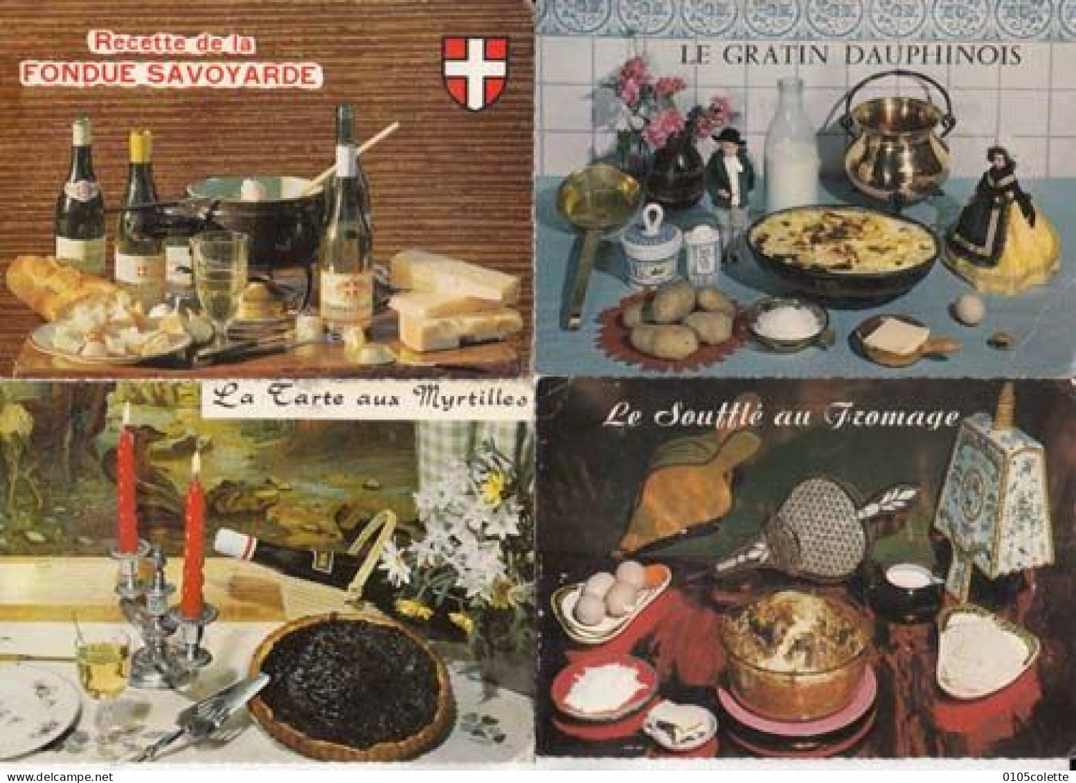 4 Cartes Recettes ( Cuisines )   -  PRIX FIXE - ( Cd073) - Recetas De Cocina