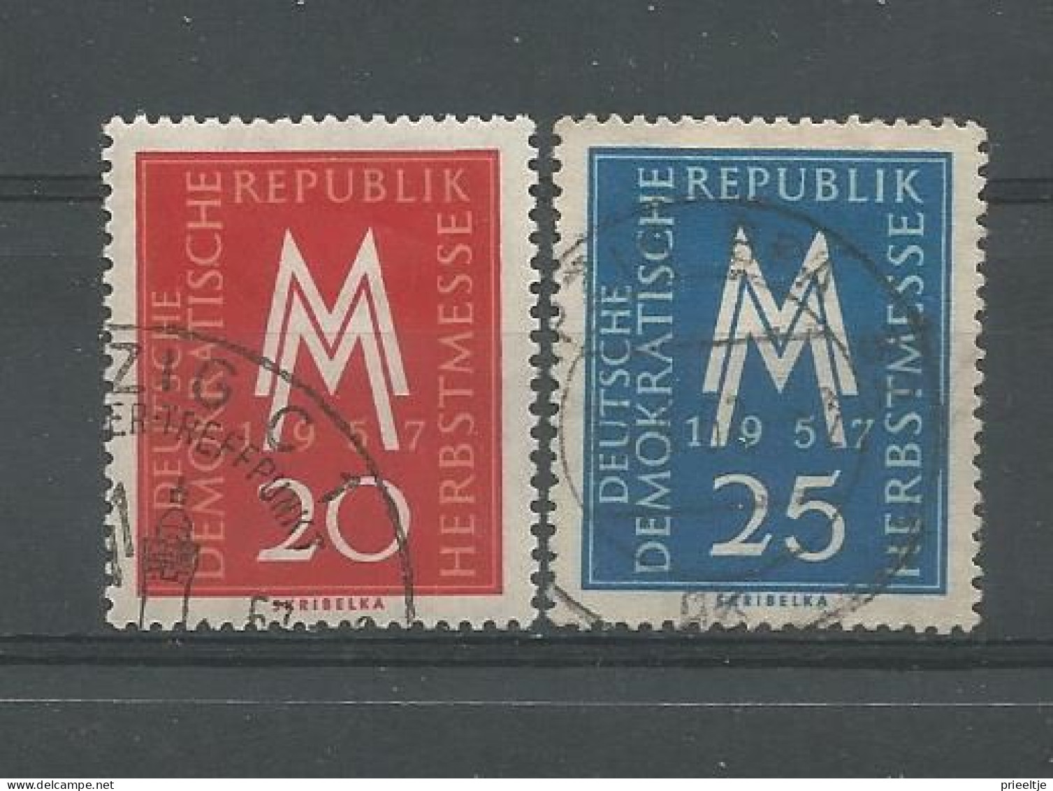 DDR 1957 Leipziger Herbstmesse Y.T. 312/313  (0) - Oblitérés
