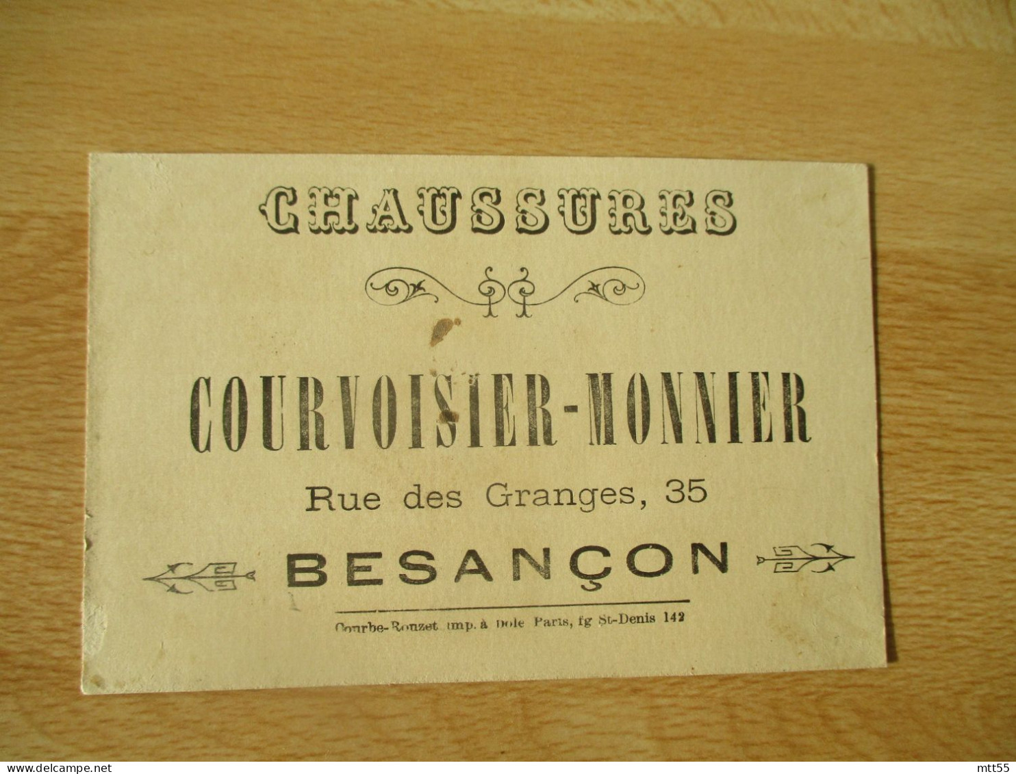 BESANCON COURBOISIER MONNIER CHAUSSURES CHROMO - Autres & Non Classés