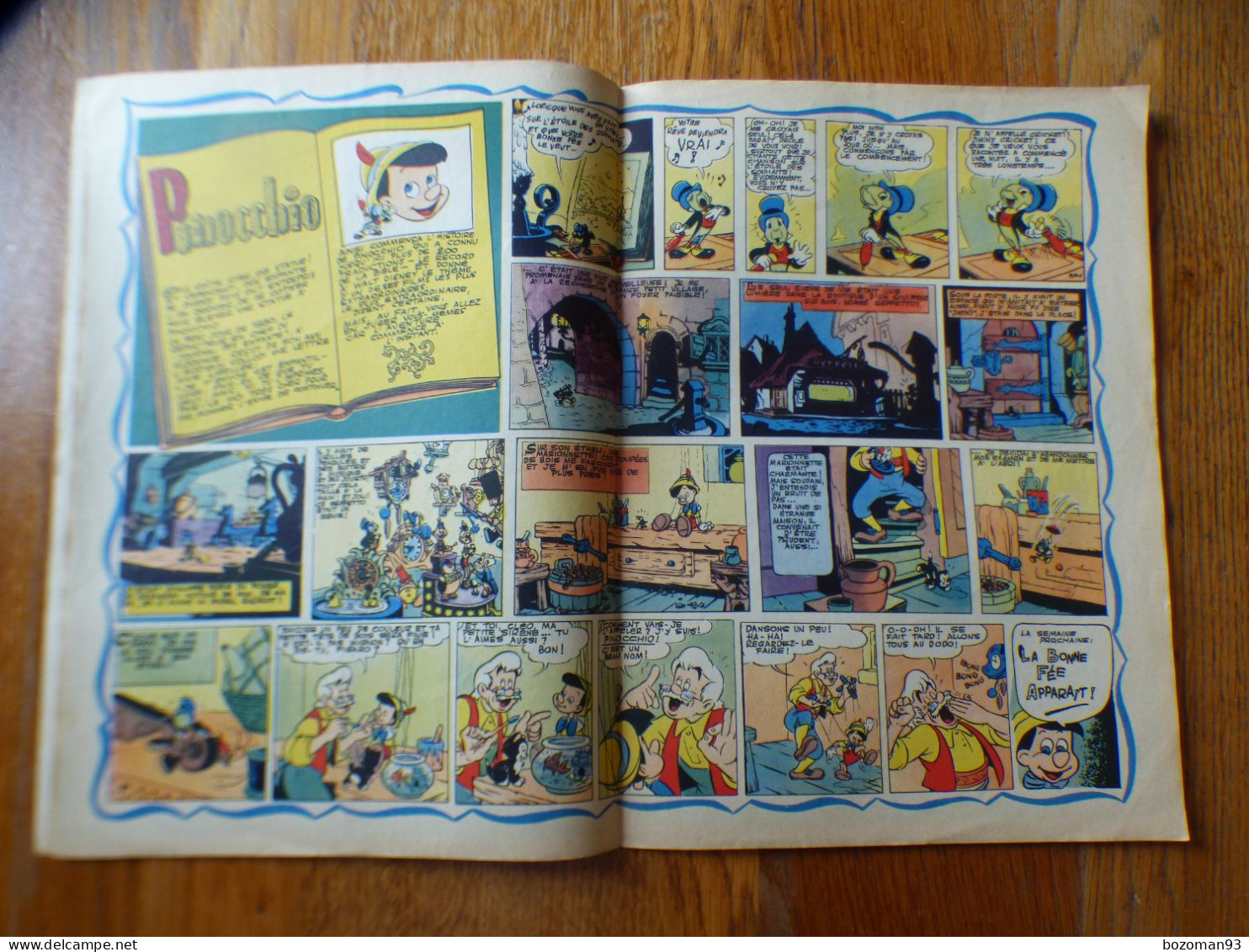 JOURNAL MICKEY BELGE N° 93 Du 18/07/1952  Avec PINOCCHIO   COVER DONALD - Journal De Mickey