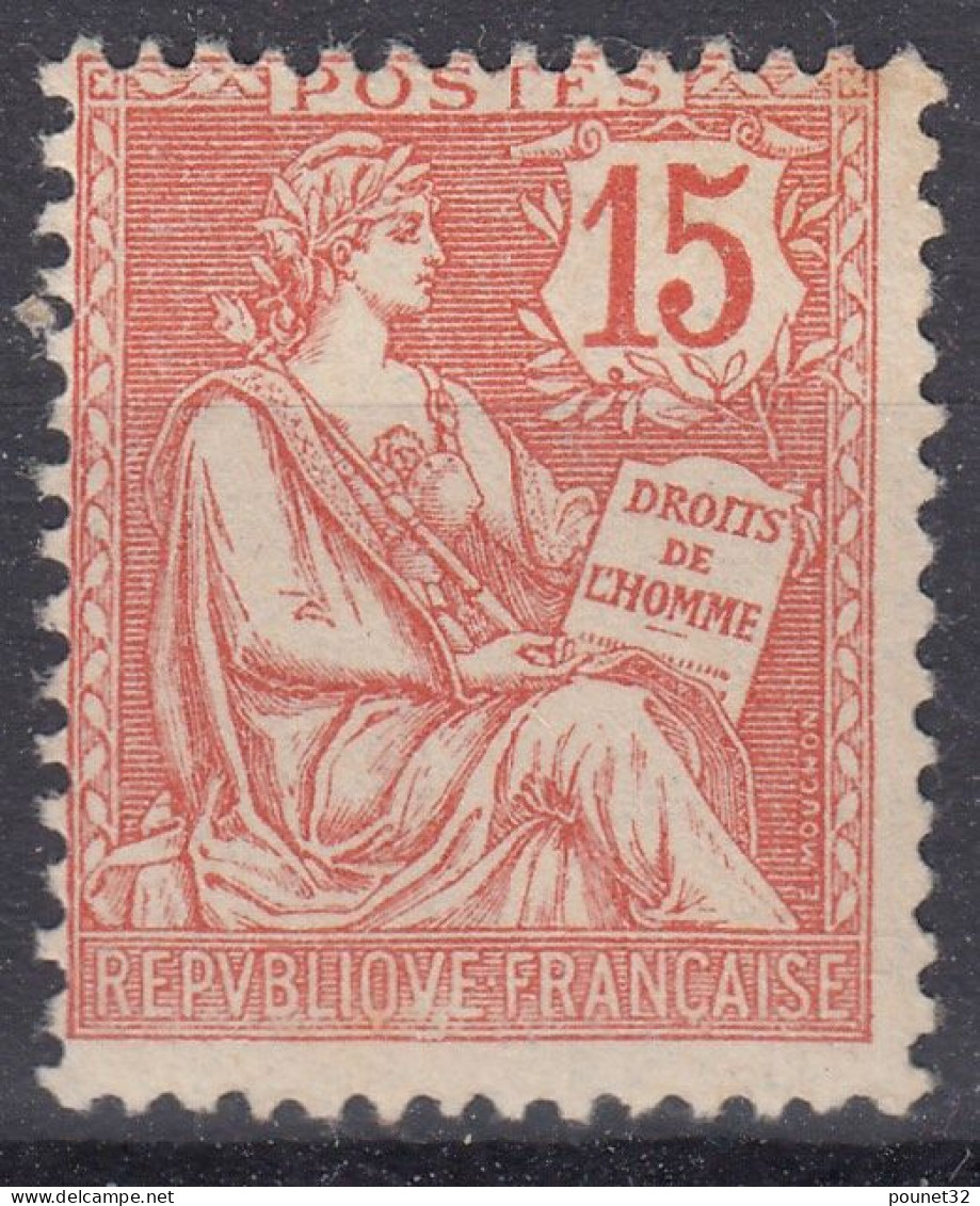 TIMBRE FRANCE MOUCHON N° 125 NEUF ** GOMME SANS CHARNIERE - COTE 65 € - A VOIR - 1900-02 Mouchon