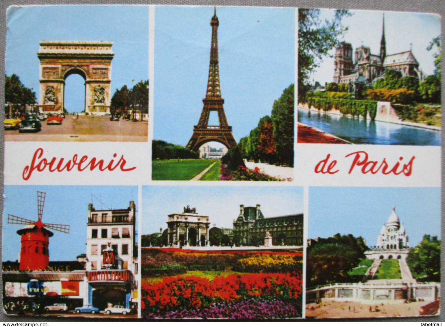 FRANCE PARIS MULTI VIEW EIFFEL TRIUMPH SECRE COEUR KARTE CARD POSTCARD ANSICHTSKARTE CARTE POSTALE CARTOLINA POSTKARTE - Other & Unclassified