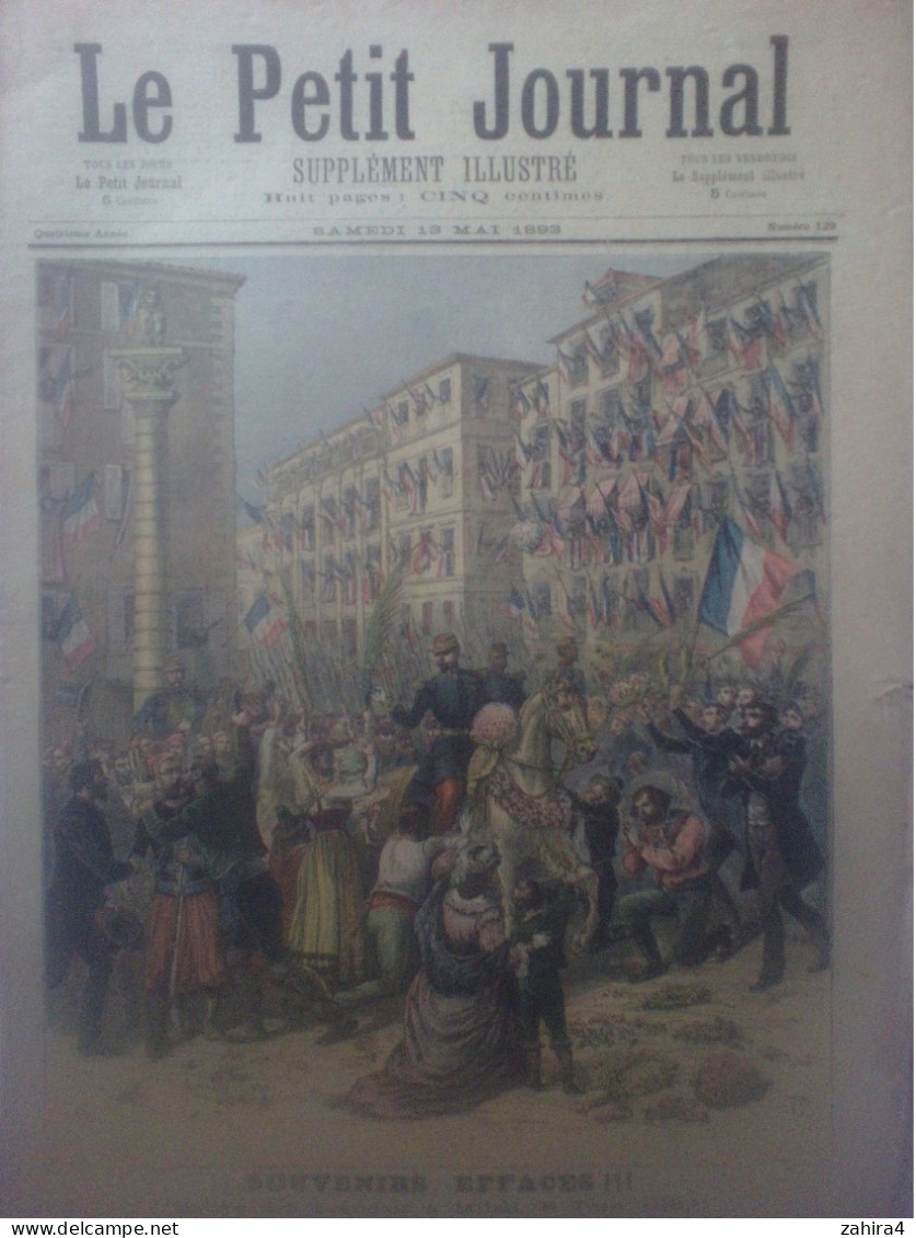 Le Petit Journal 129 Souvenir Effacé Entrée Français Milan 8/6/1859 Une Visite Geoffroy Partition Regard En Avant Nadaud - Zeitschriften - Vor 1900