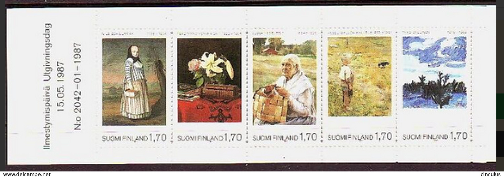 1987. Finland. Ateneum 1887-1987. MNH. Mi. Nr. 1023-27 (MH18) - Ongebruikt