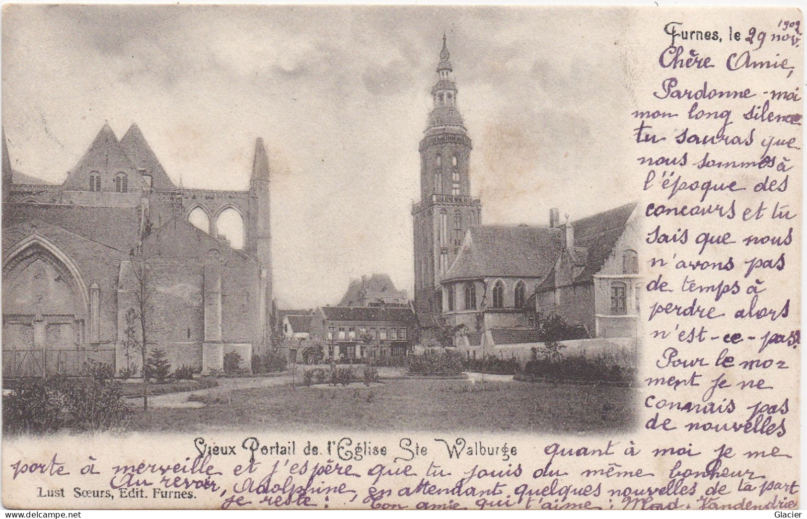 Furnes - Vieux Portail De L' Eglise Ste Walburge - Veurne