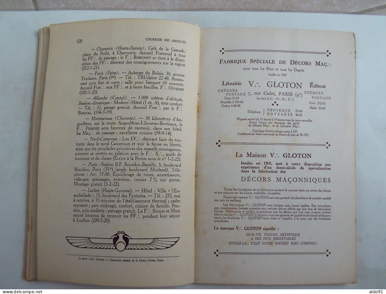 (Franc-Maçonnerie...) -  Revue " LA CHAINE D'UNION "  N° 2 de Novembre 1960...............voir scans