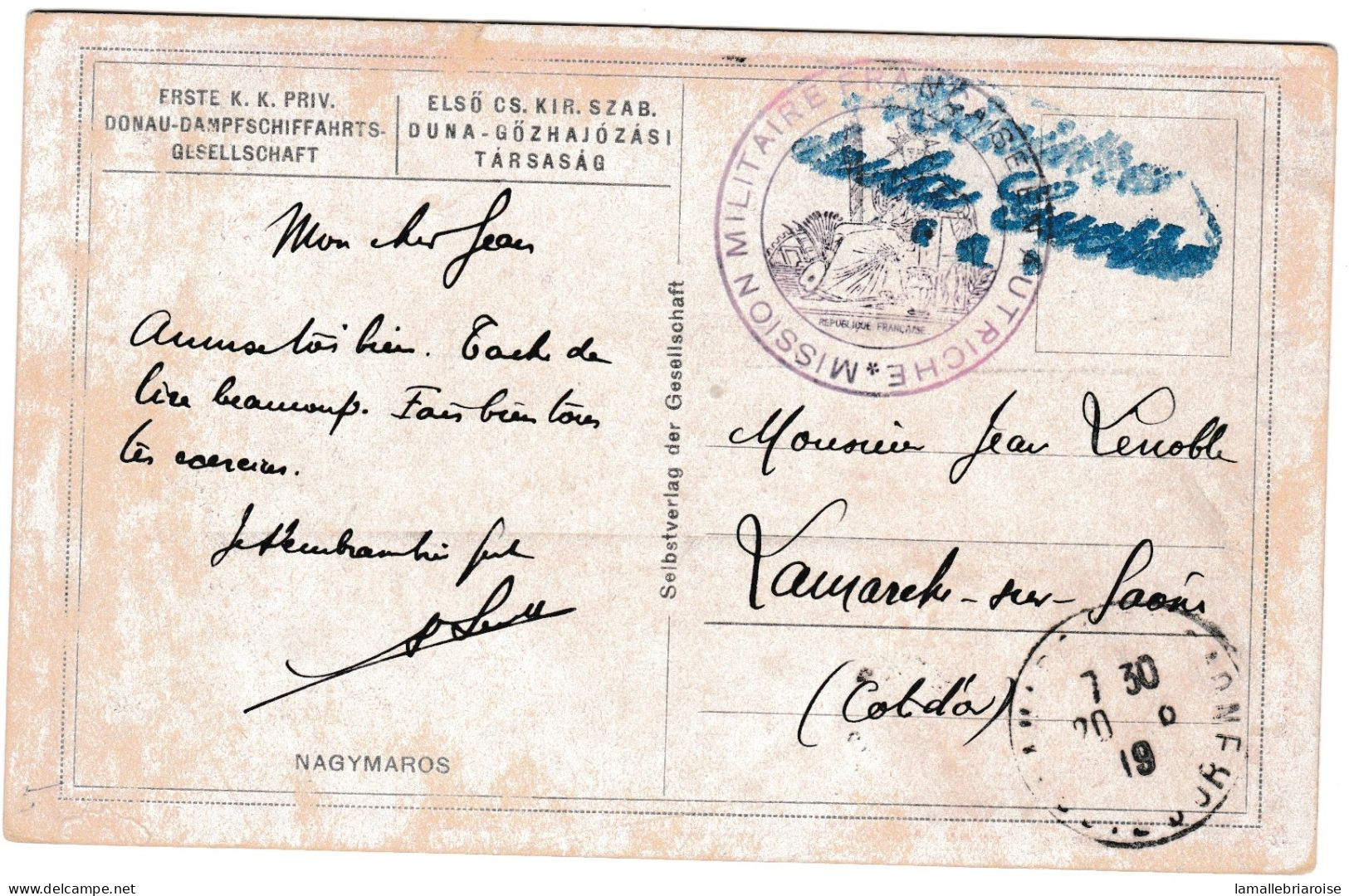 Cachet : Mission Militaire Francaise En Autriche, Ministre De La Guerre - Covers & Documents