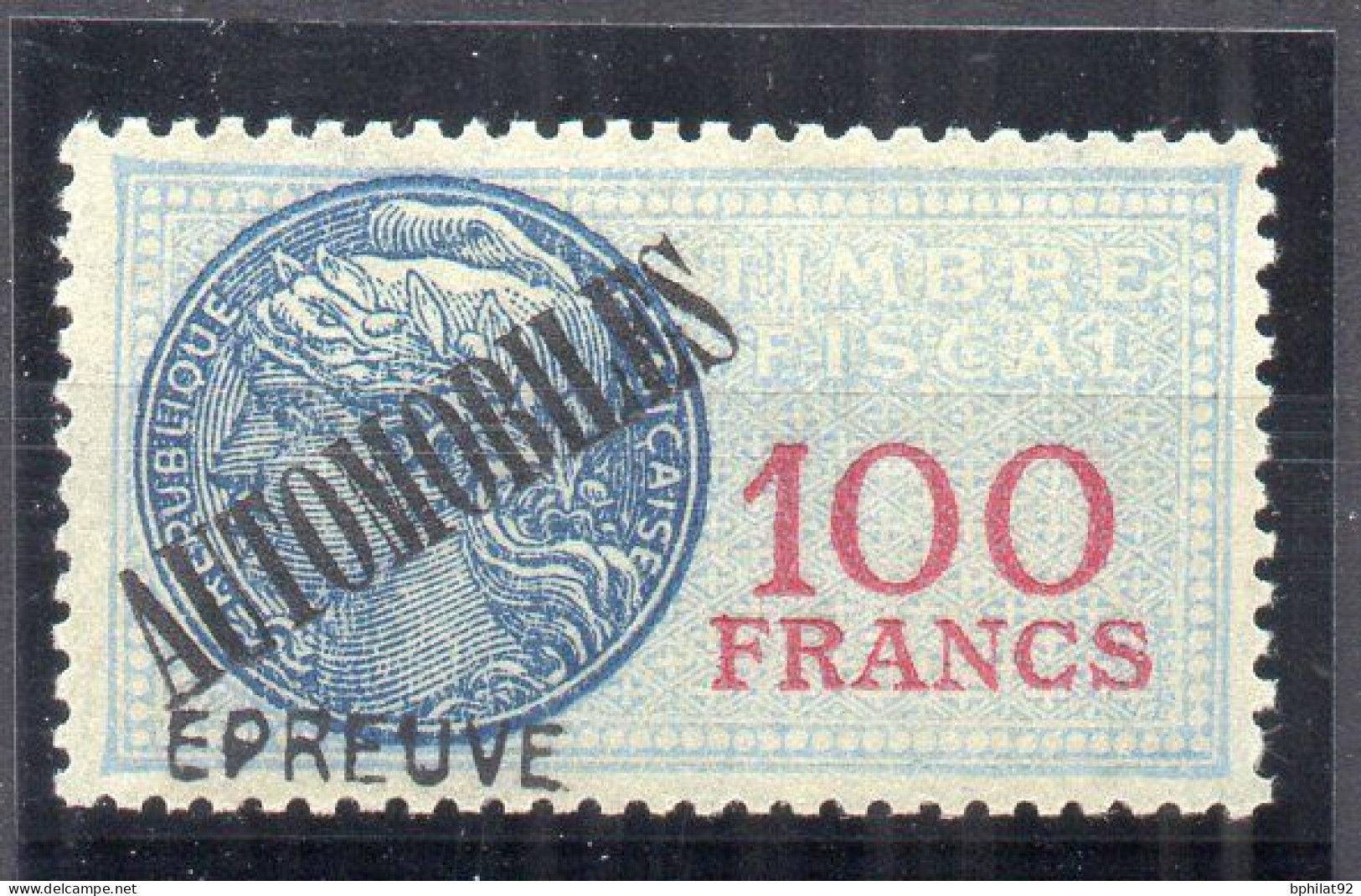 !!! FISCAL, AUTOMOBILES N°191 NEUF* SIGNE CALVES - Timbres