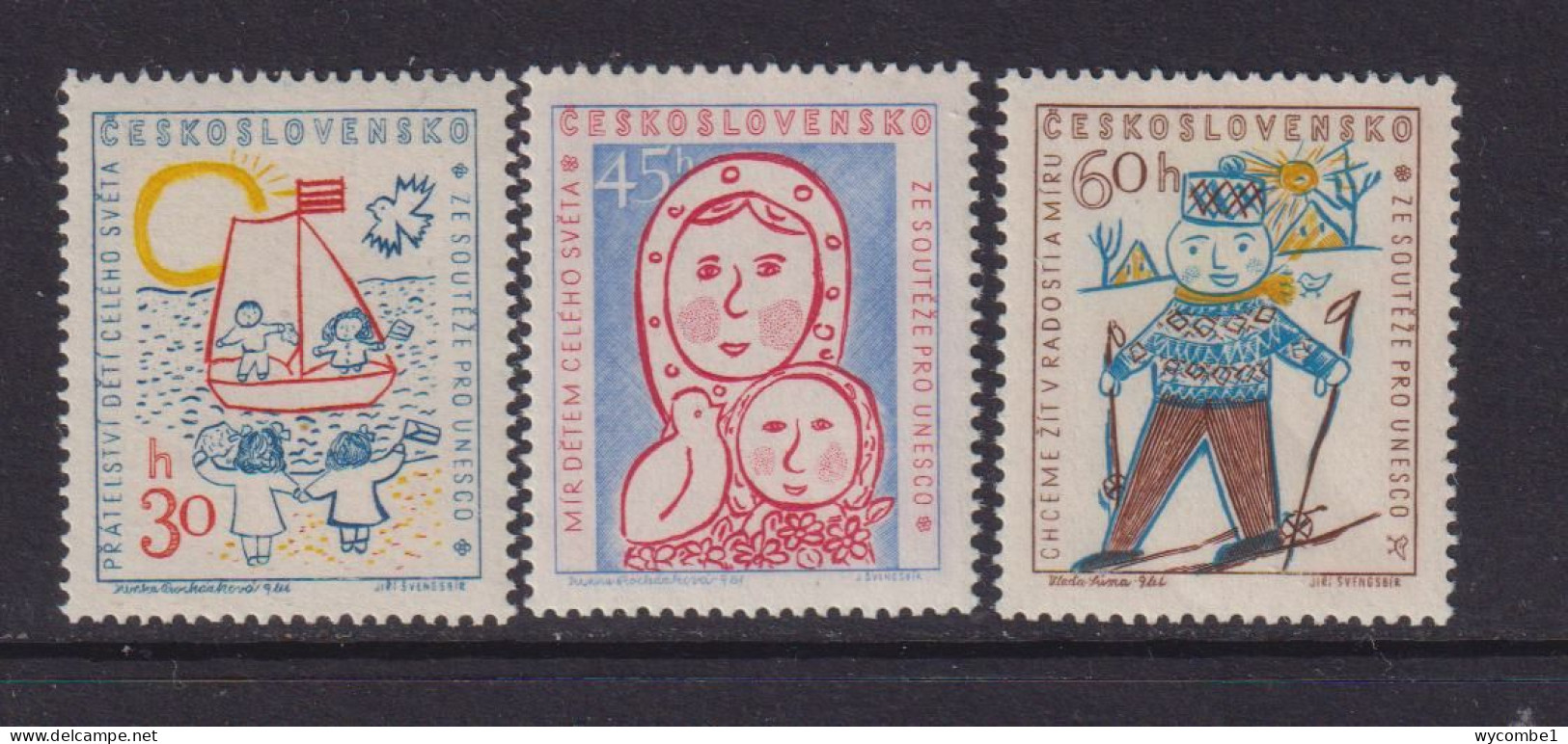 CZECHOSLOVAKIA  - 1958 UNESCO Set  Never Hinged Mint - Unused Stamps